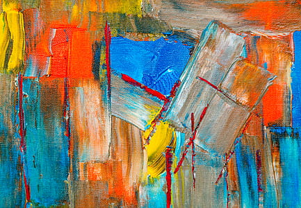 Red, Orange, and Yellow Abstract Painting thumbnail