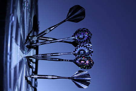 6 Dart Pins on Dart Board thumbnail