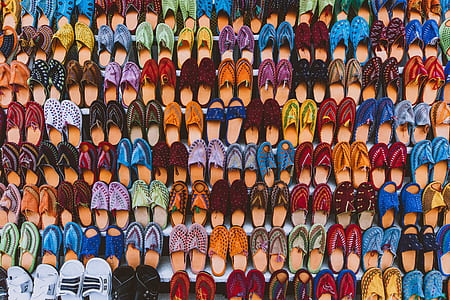 assorted-color footwear lot thumbnail