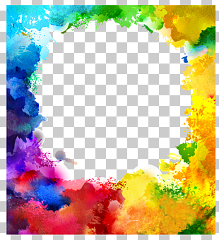 Watercolor painting Stock illustration Art Illustration, Splash watercolor, rainbow color filter frame PNG clipart