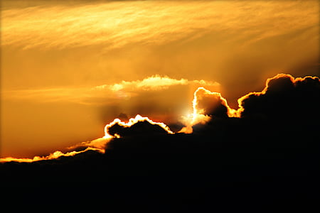 yellow sunlight covered by clouds thumbnail
