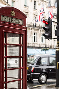 telephone booth, london, street view, cabin, travel thumbnail