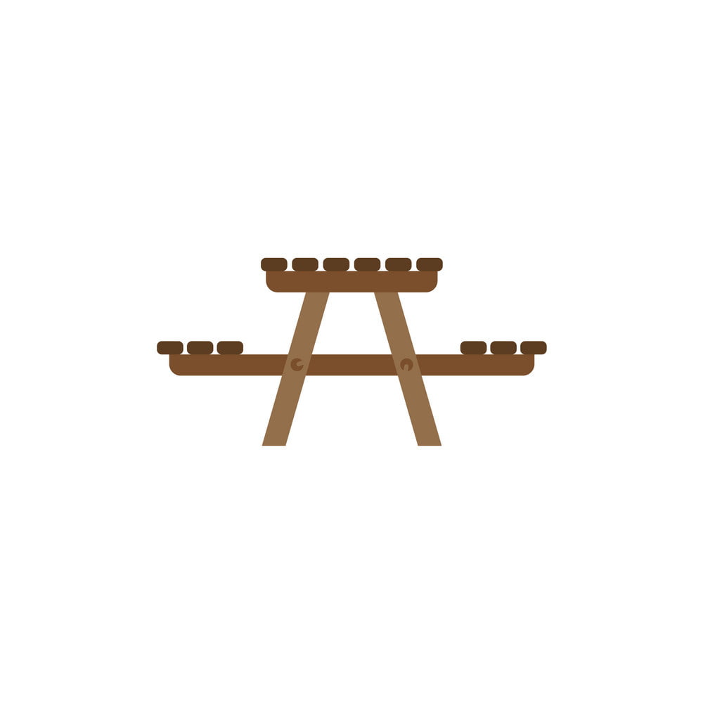 Camping Table Wooden Park Bench Vector Eps Ai File Free