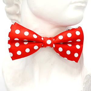 red and white polka-dot bow tie thumbnail
