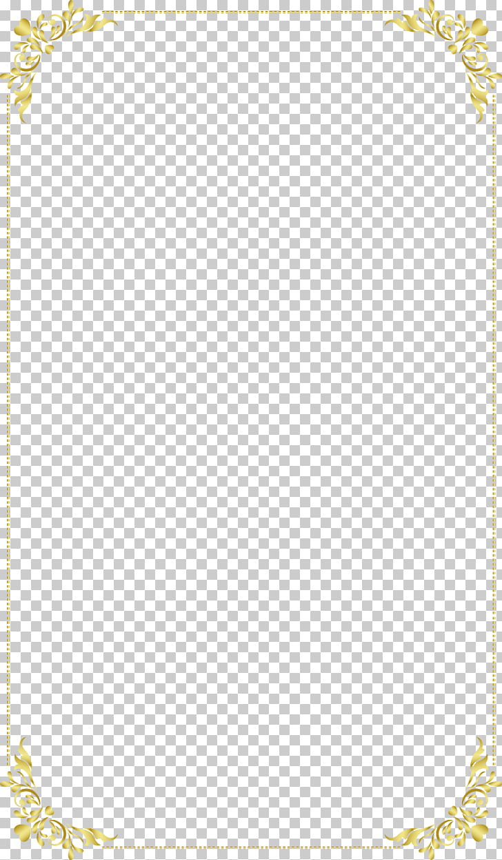 Continental exquisite gold frame, yellow frame PNG clipart