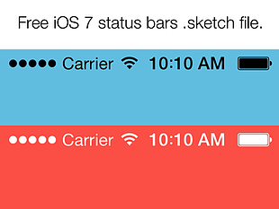 Ios 7 Status Bars Sketch File Sketch File Free Graphics Uihere