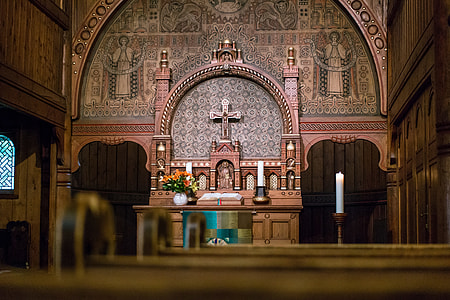 brown wooden church altar thumbnail