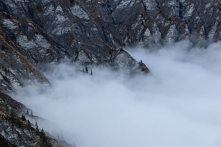 gray mountain and white mist thumbnail