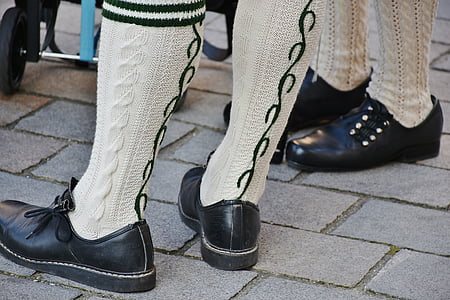 person wearing black leather shoes and white socks thumbnail