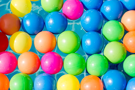 assorted-color plastic ball lot thumbnail