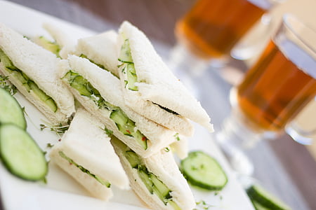 sandwich on white ceramic plate thumbnail