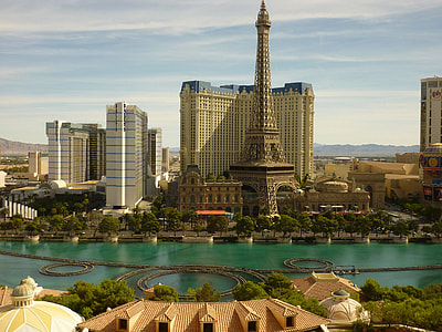 Las Vegas City View with Paris Hotel in front in Nevada thumbnail