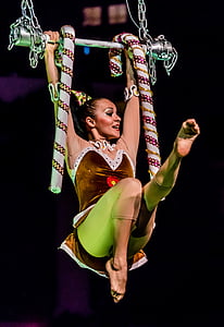 woman hanging on pole thumbnail
