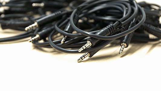 black Audio jack cables thumbnail