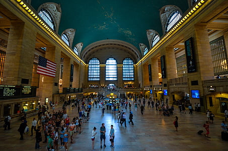group of people standing in blue and beige dome thumbnail