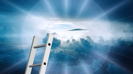 photography of clouds and ladder thumbnail