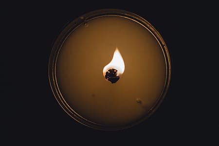 high angle photo of lighted candle thumbnail