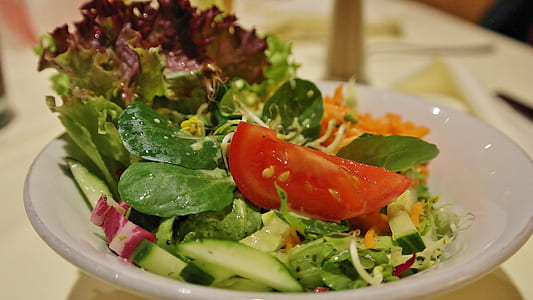 vegetable salad on white ceramic plae y thumbnail