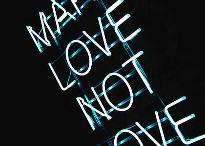 Make Love Not War Neon Sign thumbnail