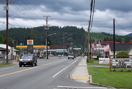 Downtown Road in Granite Falls, Washington thumbnail
