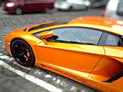 orange Lamborghini Aventador coupe thumbnail
