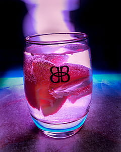 Clear Glass With Strawberry Inside thumbnail