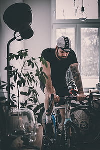 man riding road bicycle thumbnail