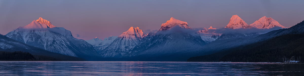 dawn, landscape, mountains, sunset thumbnail