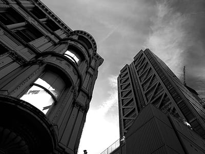 black-and-white, building, architecture, high-rise thumbnail