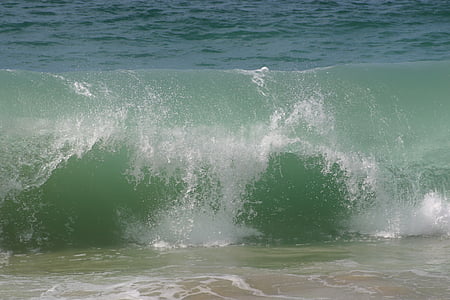 sea wave hitting shore at daytime thumbnail