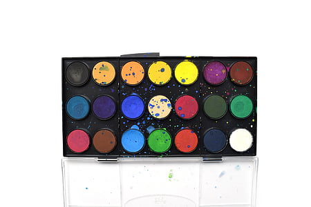 water color palette close up photo thumbnail