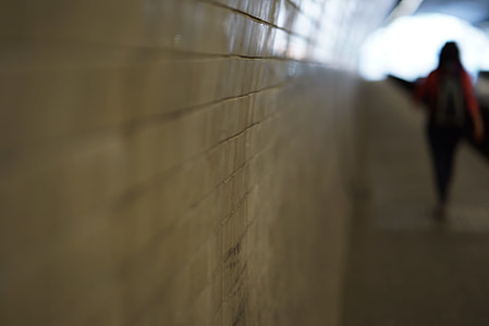 woman walking in subway thumbnail
