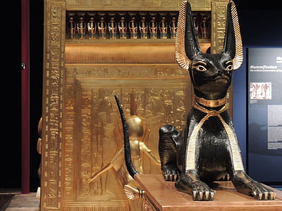 black sphinx cat st atue thumbnail
