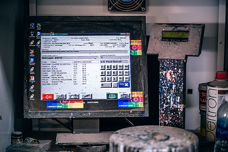 close-up photo of flat screen computer monitor turned on thumbnail