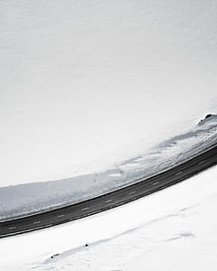 aerial photography of asphalt road during winter thumbnail