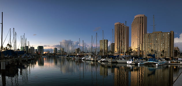 wide angle photo of high-rise buildings thumbnail