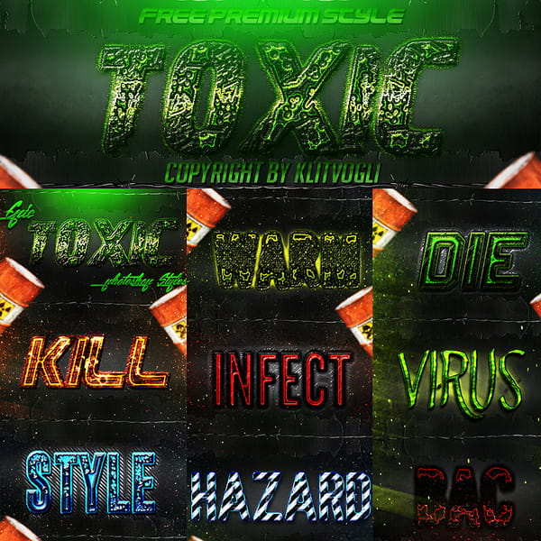 Free epic text style psd file