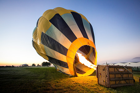 white and blue hot air balloon thumbnail