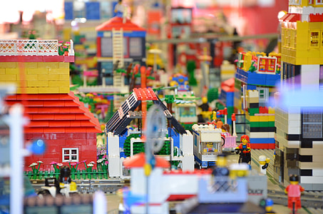 selective focus photo of Lego toy village thumbnail