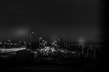grayscale photo of train thumbnail