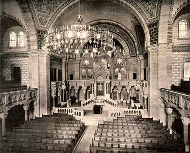 Strasbourg's monumental Romanesque revival synagogue Before Nazi Invasion, France thumbnail