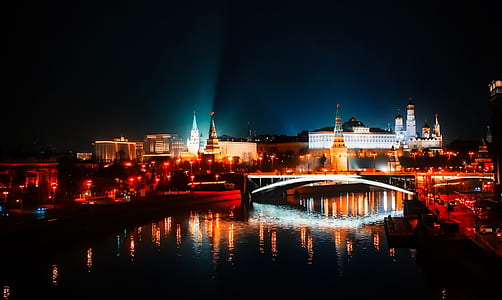 city, sky, lights, night thumbnail