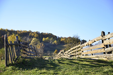 brown wooden fence on farm thumbnail