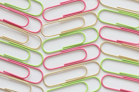 pink and green paper clip lot thumbnail