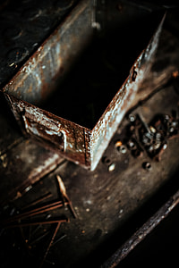 Old boxes in a workshop thumbnail