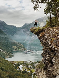 Woman Standing on the Cliff thumbnail