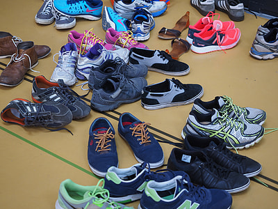 assorted-color of shoes and sandals on floor thumbnail