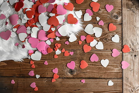 pink, red, and white heart wall decoration thumbnail