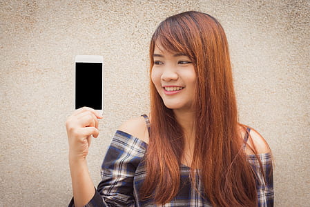 person, woman, hand, smartphone thumbnail