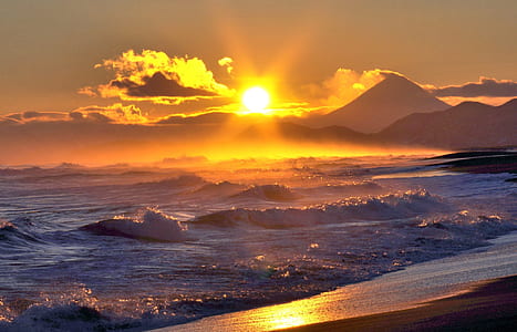 seashore during golden hour thumbnail